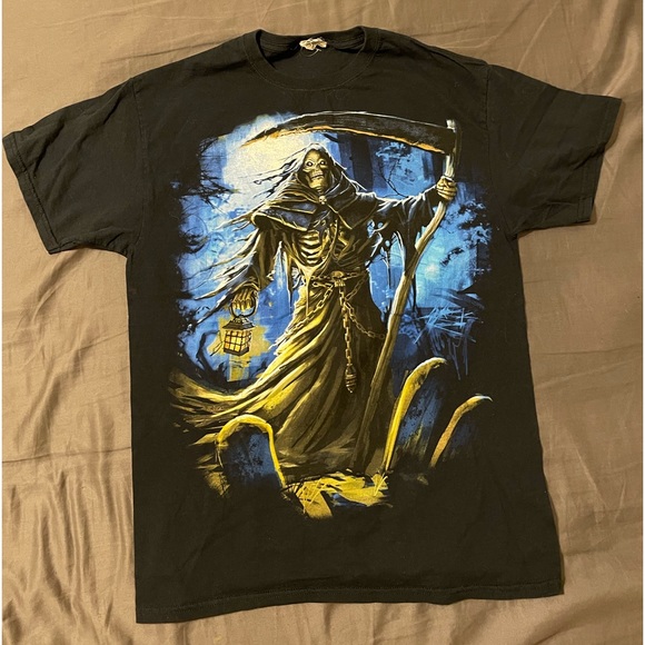 Grim reaper graphic T-shirt size Medium - Picture 1 of 6